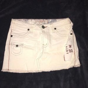 1921 Denim White Skirt